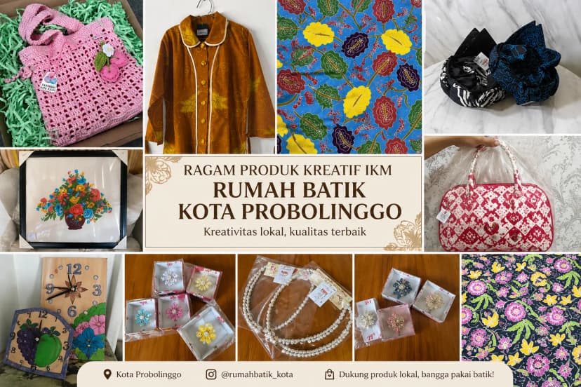 Ragam Produk Kreatif IKM (Industri Kecil Menengah) di Rumah Batik Kota Probolinggo